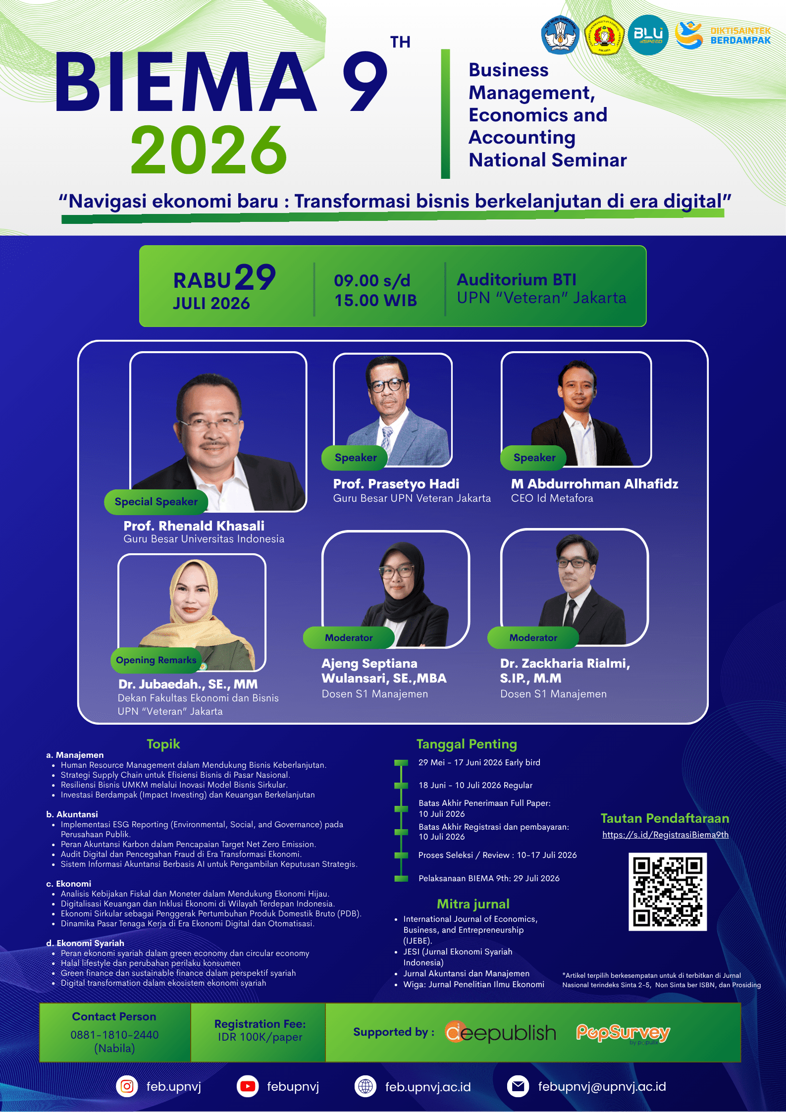 BIEMA 9th (Business Management, Economics and Accounting National Seminar & Call for Paper)
